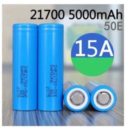 Original brandnew INR21700-50E 50G 50S 5000mA de alta potência 15A baixa resistência interna bateria de lítio para carregar lanterna - Image 1