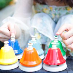 Conjunto colorido de instrumentos musicais Orff para crianças, handbell, 8-nota, brinquedo musical, educação infantil do bebê, lindo presente de Natal - Image 2