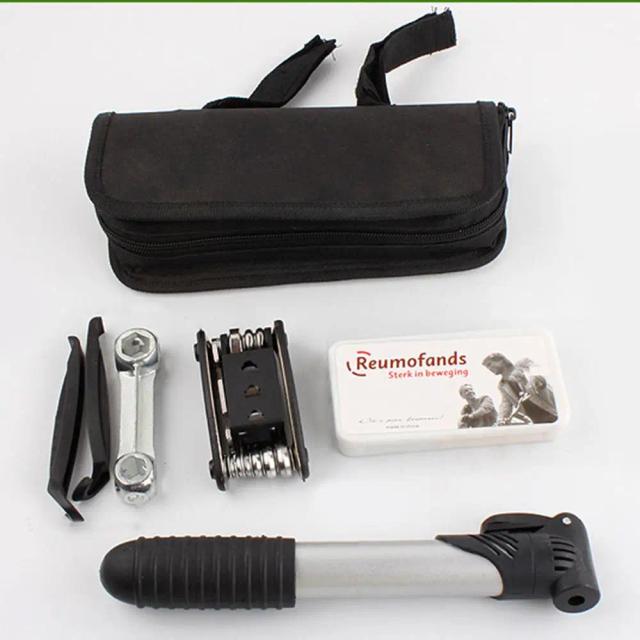Bolsa de Selim com Kit Completo de Reparo para Bicicletas, Ideal para Pneu e Ferramentas de Manutenção