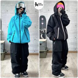 John snow roupas de esqui de inverno para homens e mulheres, à prova d'água, respirável, quente, esqui, snowboard, jaquetas e calças ao ar livre, ternos de neve - Image 3