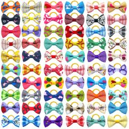Arcos de cabelo artesanais para animais de estimação, cães pequenos, cachorro, acessórios de higiene, suprimentos para cães, casamento, festa, 100pcs - Image 1