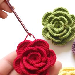 Alumínio Knitting Agulhas com Metal Handle, colorido Crochet Gancho, única cabeça, Yarn Crafts, DIY Vestuário, 8pcs - Image 6