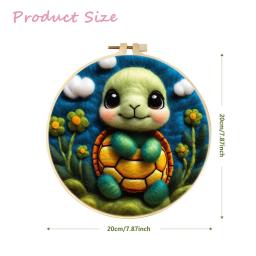 GATYZTORY-Kit De Pintura De Feltro Para Iniciantes, Conjunto De Pintura De Feltro Com Agulhas, Moldura Decorativa, Paisagem De Árvore, Decoração De Casa - Image 4