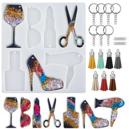 Moldes De Silicone Para Fazer Jóias, Batom, Saltos, Copos De Vinho, Secador De Cabelo, Molde De Resina Epóxi, Pingente, Brincos, Chaveiro, DIY - Image 1