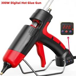 300w/800w profissional quente melt pistola de cola digital temperatura ajustável uso 11 mm cola quente varas ferramentas industriais silicone arma - Image 2