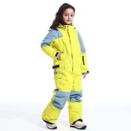 GSOU SNOW -30 ℃   Crianças terno de esqui 2023 inverno jaqueta de snowboard meninos e meninas ao ar livre ternos de neve quente à prova dwaterproof água crianças jaqueta de esqui - Image 1