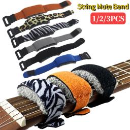 Guitarra Fret Cordas Noise Damper, fita amortecedores, corda Wraps, instrumentos acessórios, Bass Ukule, 1 Pc, 2 pcs, 3pcs - Image 1