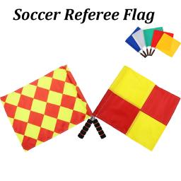 Futebol árbitro bandeira e saco de armazenamento, Bandeira de linha, Competição Match Equipment, Competição, Campo, Profissional - Image 1