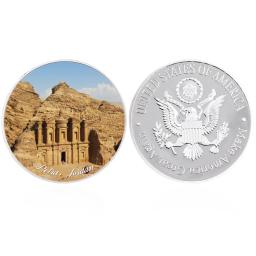Conjunto de Moedas Comemorativas das Sete Maravilhas do Mundo, Coleção Comemorativa, Desafio, Presente de Ornamento, 7 peças por conjunto - Image 4
