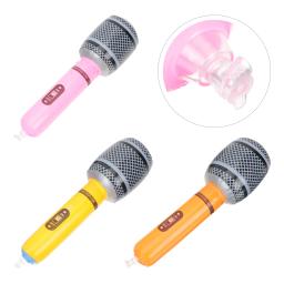 1pc inflável microfone brinquedo inflável crianças festa musical brinquedo adereços instrumento musical inflável cor aleatória - Image 1