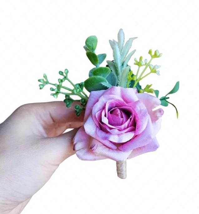 YO CHO-Corsage de pulso para casamento, madrinha, seda rosa flor, festa, baile, menina - Image 1
