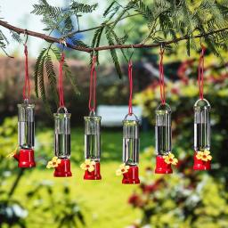 Alimentadores de água portáteis do pássaro com fios suspensos, plástico transparente, à prova de vazamento, garrafa de alimentação do colibri, suprimentos do pássaro, 1pc - Image 4