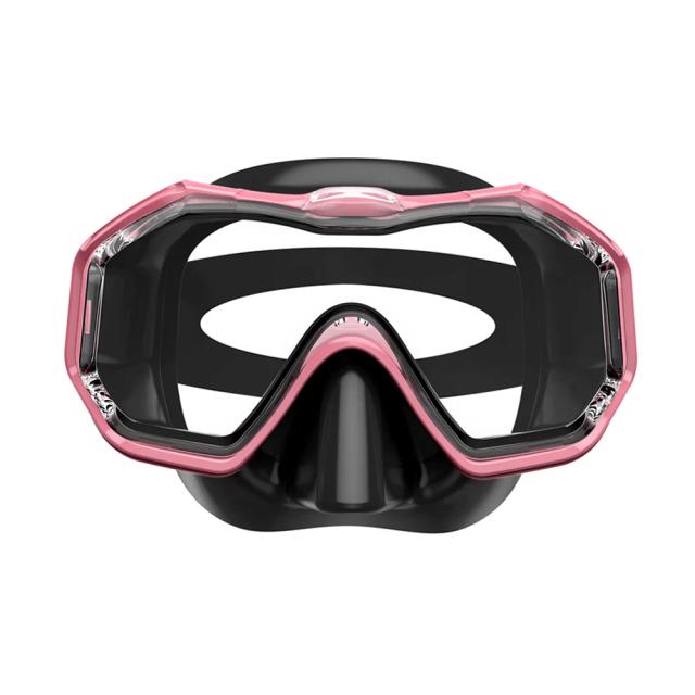 Máscara de Snorkel Panorâmica Ajustável para Adultos e Crianças com 3 Lentes HD para Mergulho e Natação