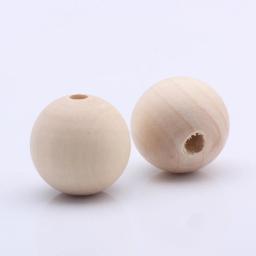 Contas redondas de madeira naturais para crianças, contas de madeira, brinquedos jóias, artesanato DIY, acessórios de decoração, 6mm, 8mm, 10mm, 12mm, 14mm, 16mm, 18mm, 20 milímetros, 25 milímetros, 30 milímetros, 35 milímetros, 48 milímetros - Image 5