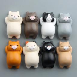 Japonês honesto gato kawaii ímãs dos desenhos animados gato bonito em miniatura ornamentos geladeira ímã acessórios de decoração da cozinha presentes ideia - Image 5
