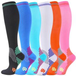 Meias de compressão elástica, aliviar varizes, perna, inchaço, fadiga, ao ar livre, corrida, rugby, ciclismo, 20-30mm, S-XXL - Image 1