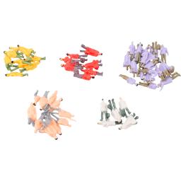 Trilha de trem em miniatura, 50pcs, 50pcs, ferrovia, trabalhador, pessoas, layout, decoração, escala 1:87 ho, figuras pintadas, acessórios modelo - Image 4