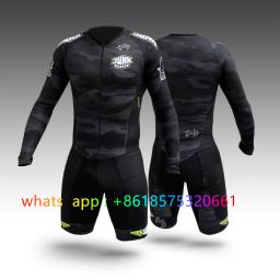 Patins industriais homens velocidade inline patinsuit de corrida ao ar livre macacão manga longa patinação terno roupas patinação rápida 2025 - Image 4