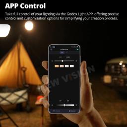 Godox ML60II BI 2800K -6500K LED Vídeo Luz Modo Silencioso Portátil Ajuste de Brilho Suporte Li-ion Outdoor LED Upgraded Lamp Mini LED light, C0B light for outdoor live shooting TikTok and Mico, Instagram photography e - Image 6