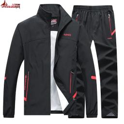 Conjunto de 2 peças de roupa esportiva masculina, jaqueta e calça esportiva para treino de corrida, basquete - Image 1