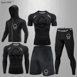 kimono jiu jitsu camisa tailandesa jiu jitsu rashguard Ginásio de fitness para compressão dos homens goku ternos do esporte correndo treino masculino jogging exercício treinamento seco ajuste conjuntos rashguard - Image 6