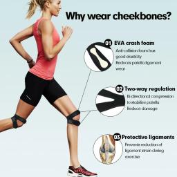 Unisex Neutro Ajustável Sports Knee Protector, Fitness ao ar livre, Ginásio, Caminhadas, Corrida, Perna Strap, 1 Pc - Image 3