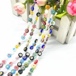 6/8/10mm multicolorido e porcelana contas de costas planas brancas olho do mal e contas de vidro de flor para fazer jóias acessórios diy - Image 1