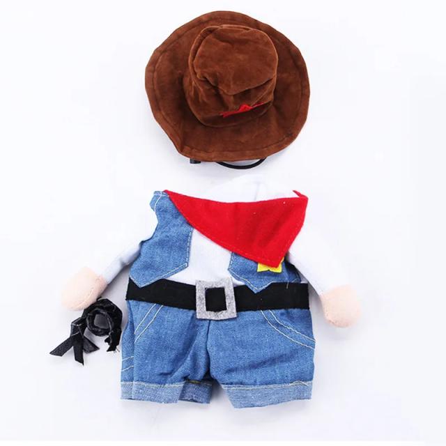 Fantasia Criativa de Halloween para Gatos e Cães Pequenos e Médios, Roupas Engraçadas e Temáticas de Cowboy