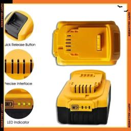 Acessórios para Ferramentas Recarregáveis, Substituição e Carregador, Bateria de Lítio, Dewalt DCB200 DCB184 Series, 18V, 20V - Image 2