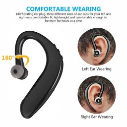 Auscultadores sem fios Bluetooth com microfone, mãos-livres cancelamento de ruído, auscultadores desportivos para smartphones, auscultadores empresariais - Image 2