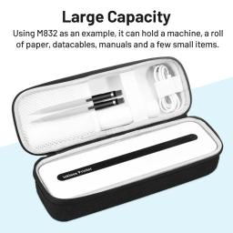 Estojo de transporte da impressora portátil Phomemo, Compatível com Phomemo M832, M834, M835, Travel Printer Compact, Lightweight - Image 6