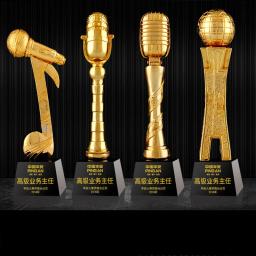 Troféu De Resina Personalizado Para Lembranças De Esportes De Academia, Prêmios De Ouro, Lembrança Banhada A Ouro, Taça De Artesanato, 28 cm, 30cm, 1Pc - Image 2