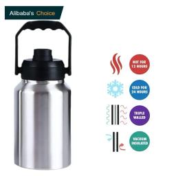 Garrafa térmica portátil dupla de aço inoxidável, escalada ao ar livre, camping, esporte, garrafa de vácuo, caneca térmica, grande capacidade, 2 l, 3 l - Image 6