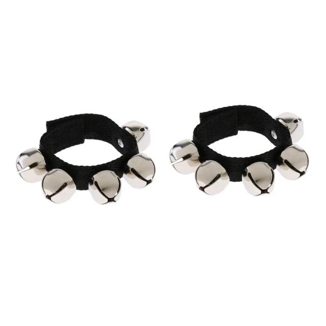 Shaker de Metal para Mãos e Pés com 5 Sinos - Acessório para KTV e Festa (Conjunto com 2 Peças)