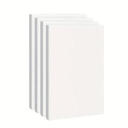 Telas de tinta sem ácido para pintura, placas de lona plana branca para adultos e adolescentes, 8x12 polegadas, 4pcs - Image 1