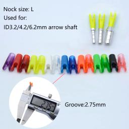 30 peças, nocks de pino de seta de plástico para arcos recurvos de tiro com arco, tamanho l, 3.2mm, 4.2mm, eixo de 6.2mm - Image 6