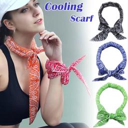 Neck Cooler Bandana para o verão, Body Ice Cooling Wrap Tie, refrescante lenço Headband, toalhas de pulso multifuncionais, 1PC - Image 1