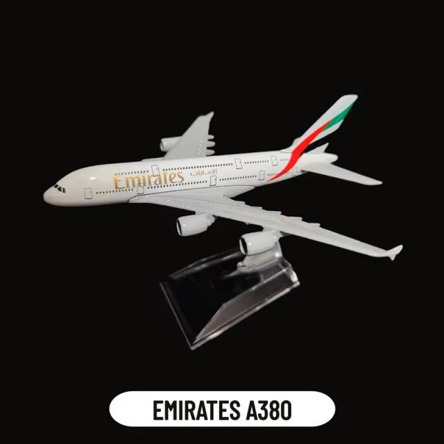 Modelo de Avião Emirates Airlines A380 B777 Diecast Metal 1:400