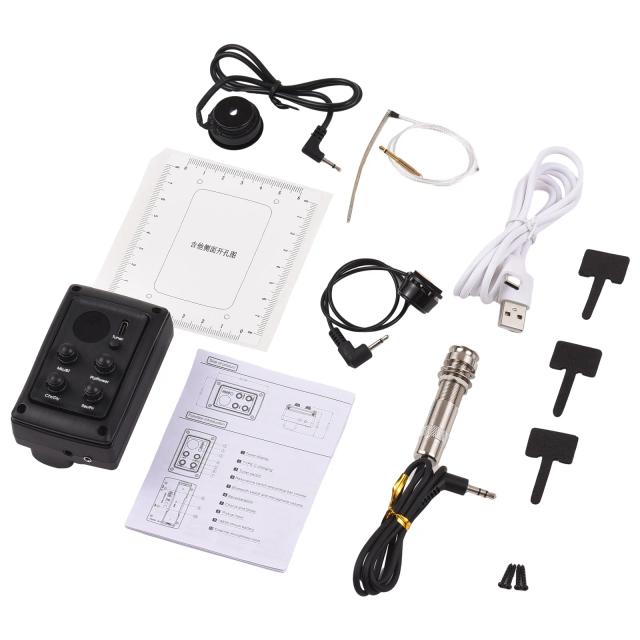 Kit de Pickup DSP para Guitarra: Ressonância, Microfone Externo Anti-Howling e Conexão Bluetooth DIY