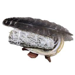 Sábio Cascão Kit com Abalone Shell, tripé Stand, incenso natural varas definido para a cura Yoga e Meditação - Image 5