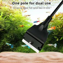 Aquário Algas Raspador Cleaner Long Handle Destacável Tanque Navalha Lâmina Vidro Cleaner Ferramenta Aquário Cleaner Brush - Image 4