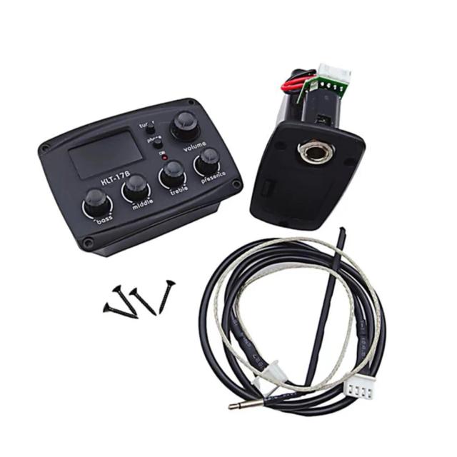 Captador de Guitarra KLT-17B com 4 Bandas e Sintonizador para Instrumentos Musicais Folk e Clássicos