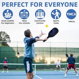 Grafite Pickleball Paddles Set, esportes De Tênis De Praia, críquete Ao Ar Livre, raquetes De Tênis, USAPA Aprovado - Image 6