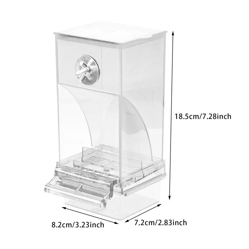 Alimentador Automático para Periquitos Pequenos e Médios, Sem Alimentadores de Pássaros, Recipiente De Alimento De Semente De Acrílico, Bebedor, Acessórios De Gaiola - Image 1
