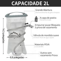 Inoxto 12l hidratação mochila ciclismo corrida hidratação colete adequado para homens e mulheres trail running montanhismo 2l - Image 6