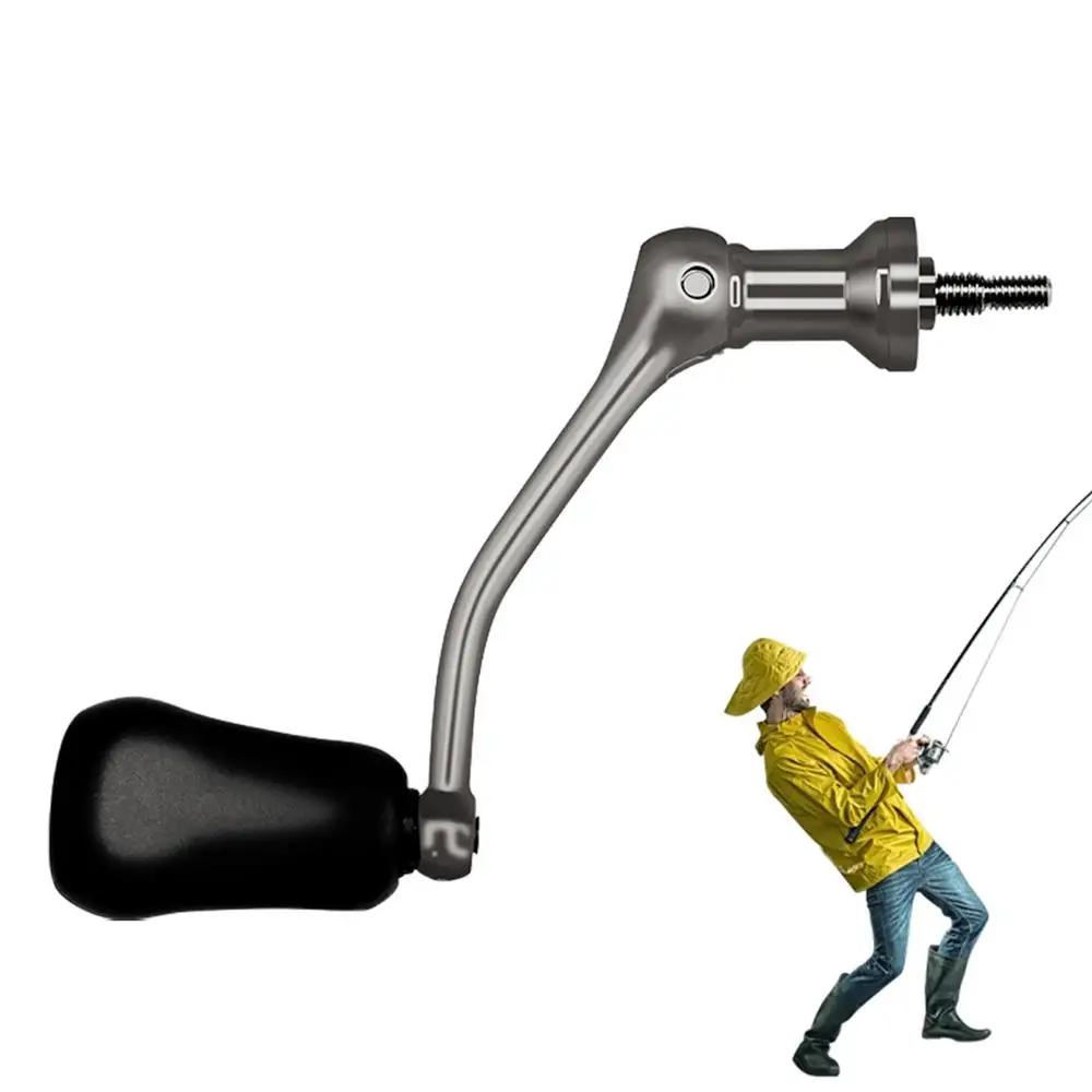 Aço inoxidável ergonômico pesca roda punho, peças de aperto de substituição, parafuso-no botão, substituição Reel Handle, confortável - Image 1