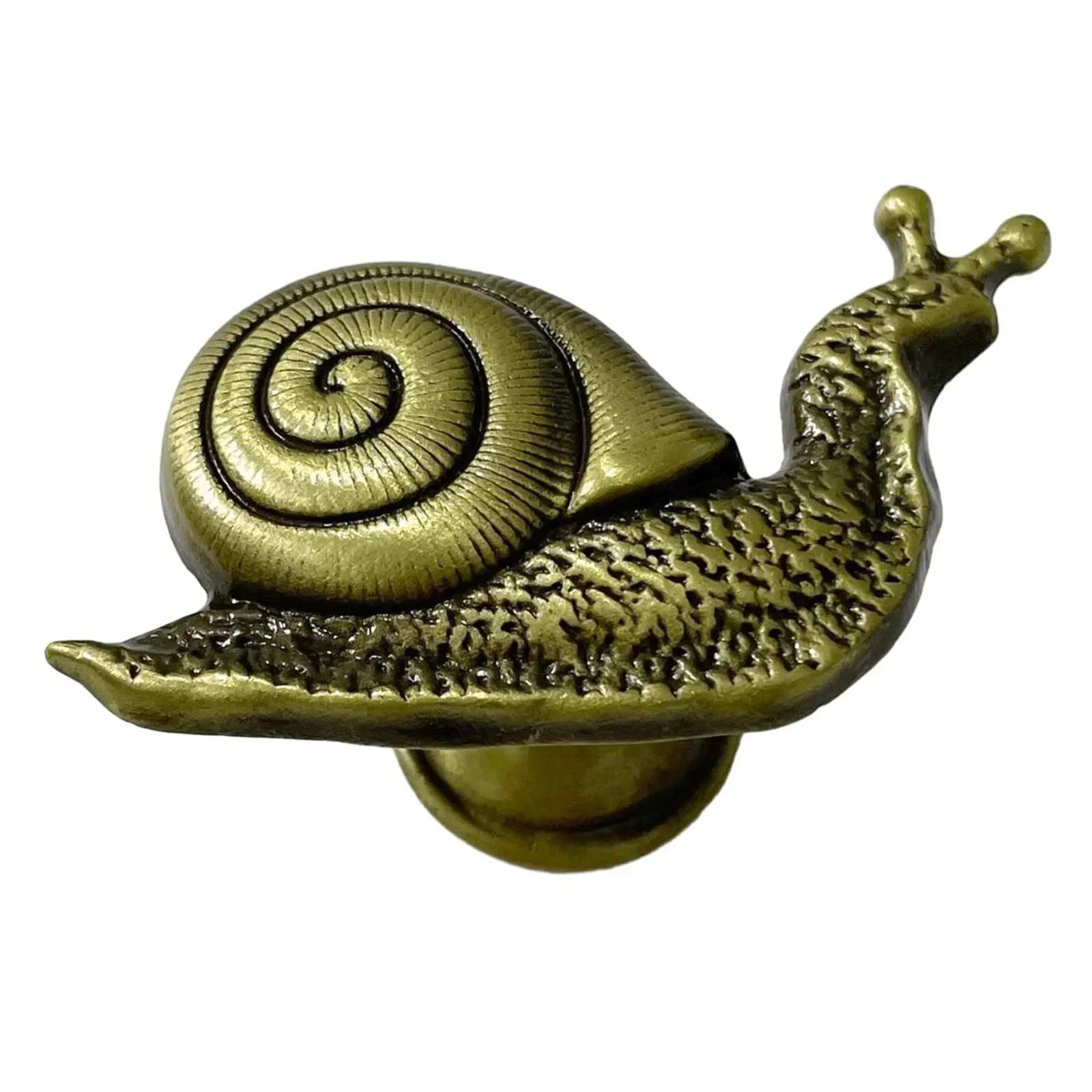 Puxadores de armário em forma de animal, puxadores de gaveta retrô de caracóis, puxadores de cômoda, puxadores de ouro para móveis e gavetas - Image 1
