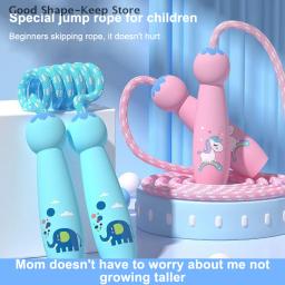 2.8m dos desenhos animados treinamento pular corda exercício para crianças pular cordas corda de algodão ajustável pular corda primária - Image 2