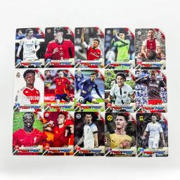 Cartões brilhantes de futebol para fãs, cartão comercial puro futebol, jogo de tabuleiro TCG, coleção Flash Shining, presentes de aniversário para crianças, 8 unid, 2024 - Image 5