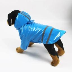 Impermeável com capuz com tira reflexiva para cães, Casacos impermeáveis, Roupas Respiráveis para Filhotes, Casaco de chuva para exterior - Image 6